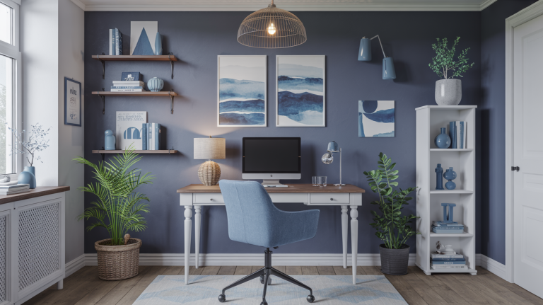 Blue Office Ideas: Create a Stylish, Calm & Productive Workspace