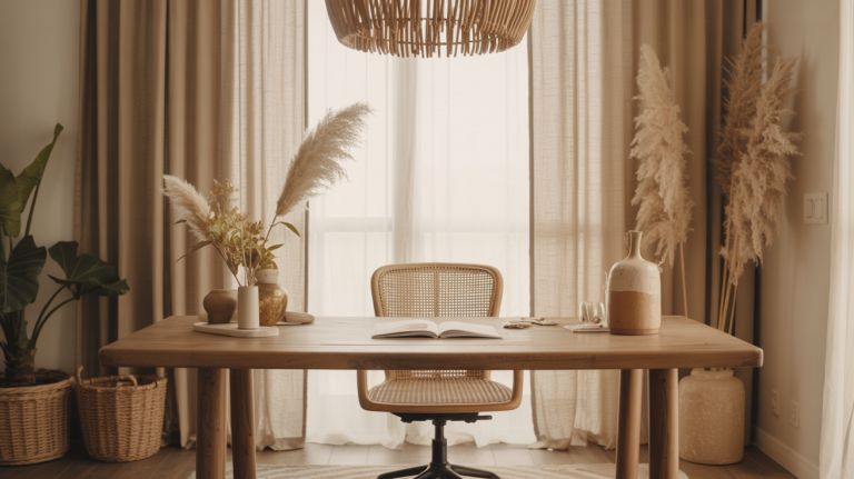 Boho Office Chic: Create a Warm, Earthy & Inspiring Workspace