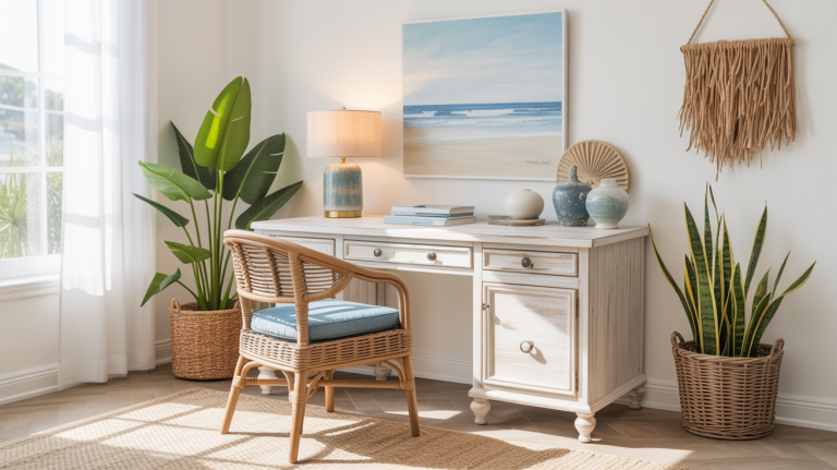 Coastal Office Décor: Breezy, Calm & Stylish Beach-Inspired Workspace Ideas